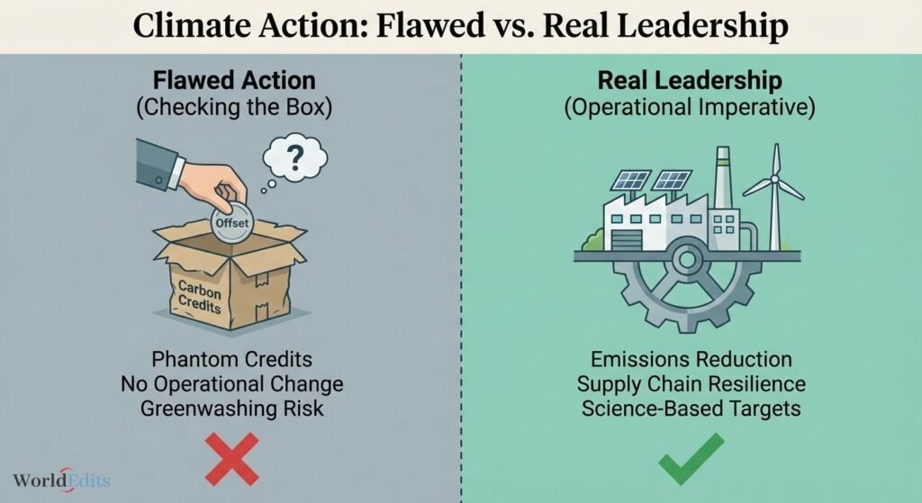 climate action: flawed vs. real leadership (WorldEdits – content and writing for climate change)